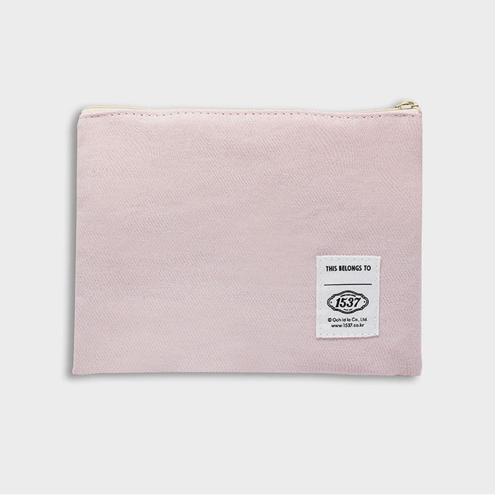 レディース ポーチ かわいい おしゃれ 刺繍 メーク メイク コスメポーチ コットン イラスト 財布 ウォレット ケース 韓国 1537 La vie est belle pouch