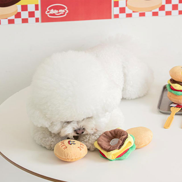 犬 おもちゃ かわいい ハンバーガー ペットグッズ ペット 可愛い 音 噛む 好き トイ パピー 子犬 韓国