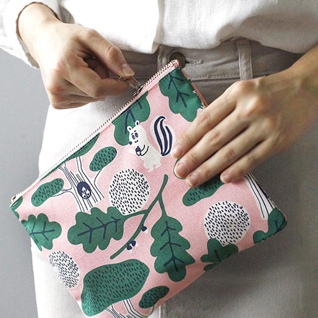 coated pouch ver.2 lサイズ レディース ポーチ ミニポーチ 小物入れ コインケース 女性 プレゼント ギフト 財布 ウォレット イラスト 韓国 ウララ オロル