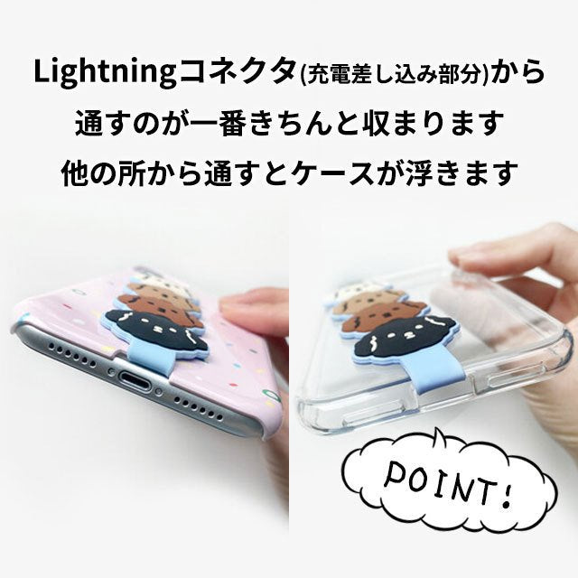 cookie poodle シリコンストラップ スマホ グリップ シリコン リング 落下防止 おしゃれ かわいい インスタ 犬 プードル 韓国 グッズ