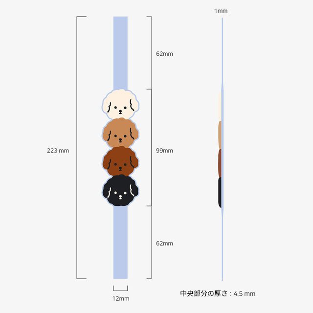 cookie poodle シリコンストラップ スマホ グリップ シリコン リング 落下防止 おしゃれ かわいい インスタ 犬 プードル 韓国 グッズ