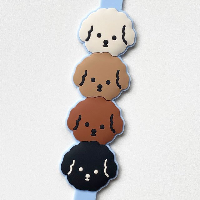 cookie poodle シリコンストラップ スマホ グリップ シリコン リング 落下防止 おしゃれ かわいい インスタ 犬 プードル 韓国 グッズ