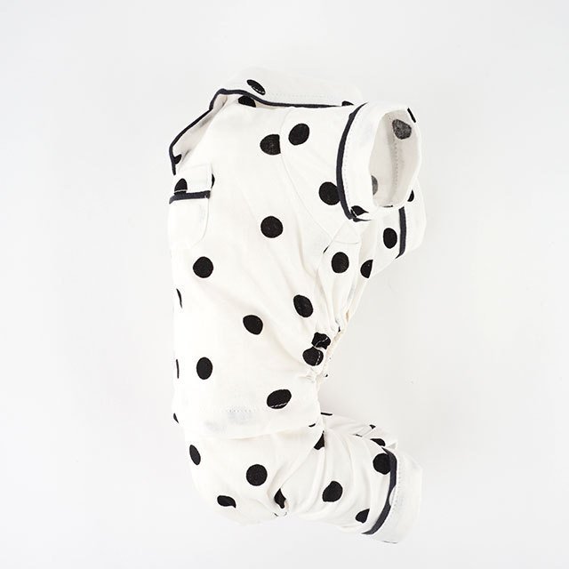 caniche ドット水玉パジャマ 犬 用 服 洋服 犬の服 パジャマ つなぎ ロンパース かわいい おしゃれ オシャレ オールインワン 小型犬 韓国