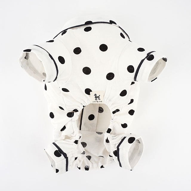 caniche ドット水玉パジャマ 犬 用 服 洋服 犬の服 パジャマ つなぎ ロンパース かわいい おしゃれ オシャレ オールインワン 小型犬 韓国