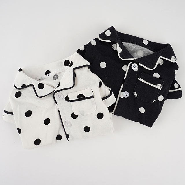 caniche ドット水玉パジャマ 犬 用 服 洋服 犬の服 パジャマ つなぎ ロンパース かわいい おしゃれ オシャレ オールインワン 小型犬 韓国