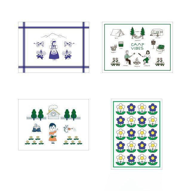 fabric poster ポスター 布 おしゃれ イラスト 北欧 かわいい インテリア デザイン 韓国 ファブリック ファブリックポスター アート 植物 自然 花 レトロ