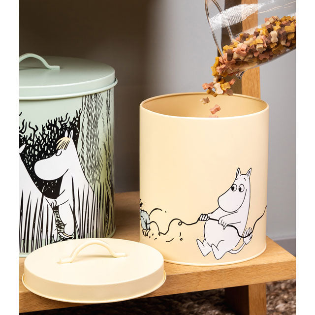 ムーミン MOOMIN 北欧 ペット用品 ペットグッズ ペット 餌入れ えさ エサ 器 フードジャー 2個セット イエロー グリーン 犬 小型犬 中型犬 大型犬 フードボウル ペット用食器 moomin