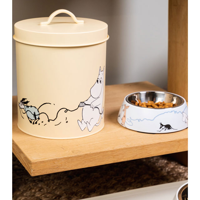 ムーミン MOOMIN 北欧 ペット用品 ペットグッズ ペット 餌入れ えさ エサ 器 フードジャー 2個セット イエロー グリーン 犬 小型犬 中型犬 大型犬 フードボウル ペット用食器 moomin