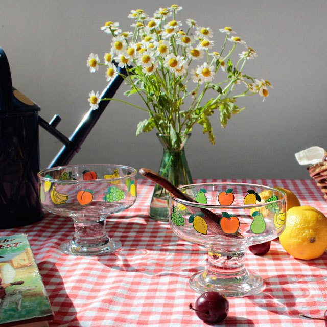 glass bowl ガラス 器 皿 デザート アイス アイスクリーム プリン ボウル ガラスボウル おしゃれ 北欧 レトロ 韓国 かわいい