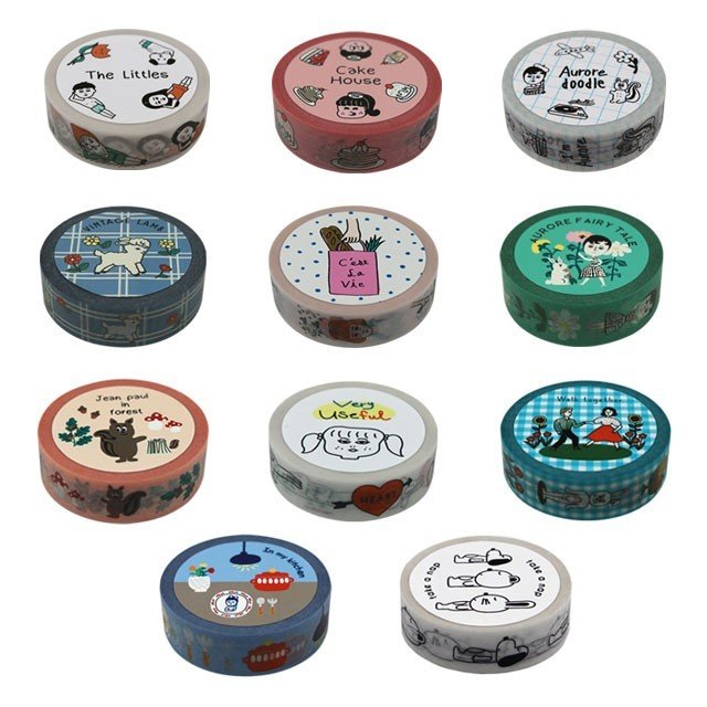 masking tape マスキングテープ マスキングシール 海外 おしゃれ 手帳 北欧 花 15mm 幅 1.5cm 白 収納 壁 シール ステッカー デザイン クリスマス