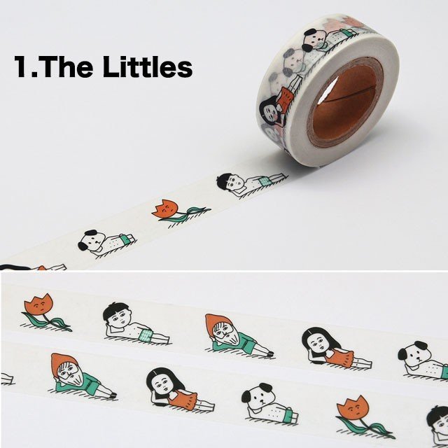 masking tape マスキングテープ マスキングシール 海外 おしゃれ 手帳 北欧 花 15mm 幅 1.5cm 白 収納 壁 シール ステッカー デザイン クリスマス