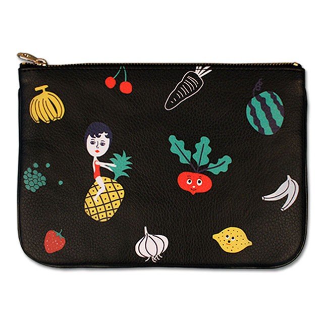 mini pouch ver.4 レディース ポーチ メークポーチ メイク コスメポーチ 合皮レザー イラスト 財布 ウォレット ケース