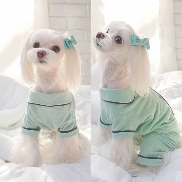 無地パジャマ 犬 用 服 洋服 犬の服 パジャマ つなぎ ロンパース かわいい おしゃれ オシャレ オールインワン 小型犬 パピー 韓国