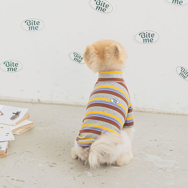nerd stripe tシャツ 犬 用 服 洋服 犬の服 ボーダー ストライプ かわいい 可愛い おしゃれ オシャレ トップス tシャツ ティーシャツ ティシャツ 小型犬 パピー
