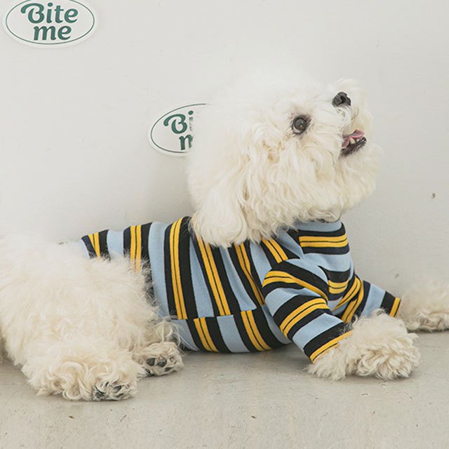 nerd stripe tシャツ 犬 用 服 洋服 犬の服 ボーダー ストライプ かわいい 可愛い おしゃれ オシャレ トップス tシャツ ティーシャツ ティシャツ 小型犬 パピー