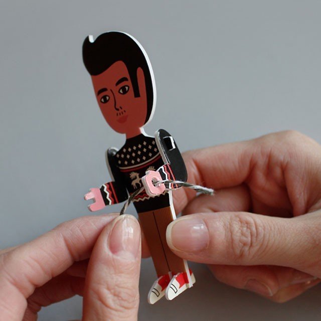 aurore & friends paper toy ペーパートイ ペーパークラフト 工作 組立 かわいい グラフィグ 立体 折り紙 飾り キャラクター 玩具 人形