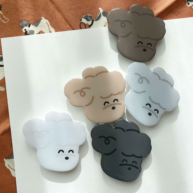 poodle smart tok スマホ グリップ グリップトック リング 落下防止 かわいい インスタ 犬 いぬ プードル トイプー グッズ iphone 韓国 携帯