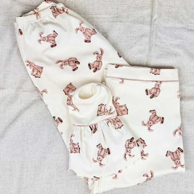 rabbit&bear パジャマ 部屋着 パンツ 下 韓国 くま クマ ベア うさぎ ウサギ かわいい 可愛い おしゃれ オシャレ 寝間着 ルームウェア スウェット スエット