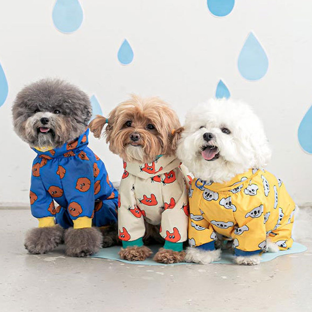 オールインワンレインコート 犬 レインコート つなぎ カッパ 雨 雪 防寒 かわいい 可愛い おしゃれ 売れ筋 男の子 女の子 小型 中型 ブランド 韓国 ペット 猫 ねこ