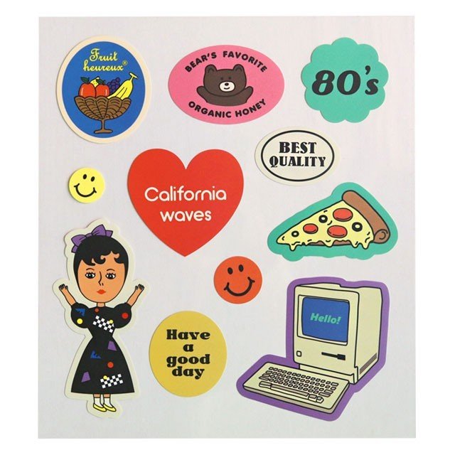 removable sticker ver.2 シール ステッカー 韓国 ラベル ブランド おしゃれ キャラクター おもしろ かわいい スマホ スーツケース 手帳 面白い 文字