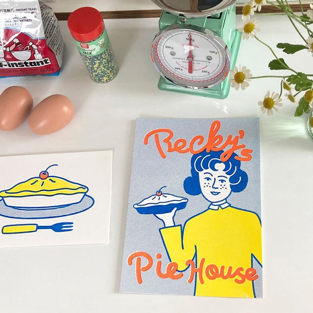 riso posterセット(4枚入り) インテリア ポスター アート 雑貨 通販 韓国インテリア おしゃれ 可愛い 壁 人気 流行 ポストカード イラスト