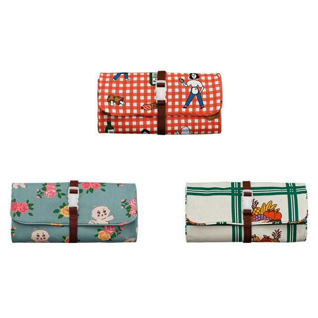 traveler roll pouch ver.6 ポーチ おしゃれ かわいい 旅行 トラベルポーチ 吊り下げ 韓国 収納 使いやすい 便利 フルオープン 化粧 メッシュ ロール 小物入れ ファスナー