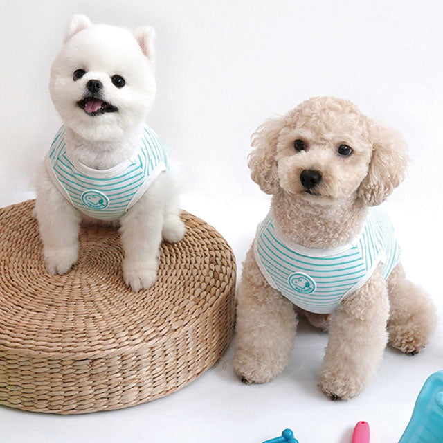 犬 服 かわいい 洋服 犬の服 スヌーピー peanuts ピーナッツ snoopy タンクトップ 韓国 ボーダー ストライプ おしゃれ ペット