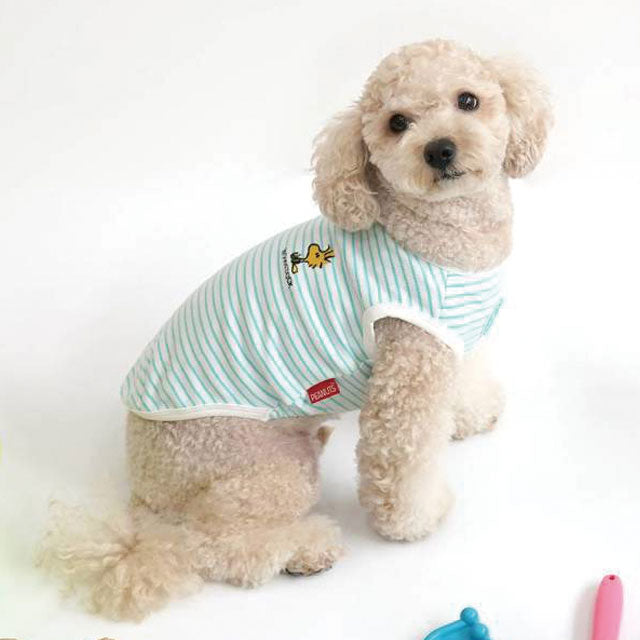 犬 服 かわいい 洋服 犬の服 スヌーピー peanuts ピーナッツ snoopy タンクトップ 韓国 ボーダー ストライプ おしゃれ ペット