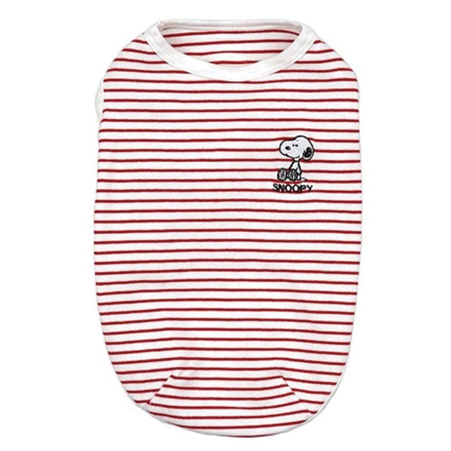 犬 服 かわいい 洋服 犬の服 スヌーピー peanuts ピーナッツ snoopy タンクトップ 韓国 ボーダー ストライプ おしゃれ ペット