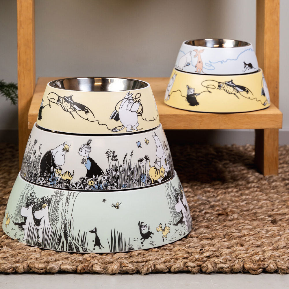 ムーミン MOOMIN 北欧 ペット用品 ペットグッズ ペット 餌入れ えさ エサ 器  フードボウル イエロー グリーン 犬 猫 小型犬 中型犬 大型犬 ペット用 食器 器 moomin