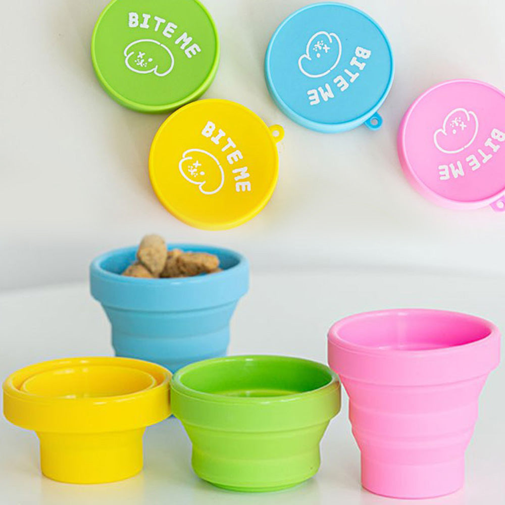 ペット 器 お皿 コップ 犬 猫 シリコン ボウル 折りたたみ カラビナ 犬猫 携帯 水やり 持ち運び 便利 食器 給水 散歩 かわいい