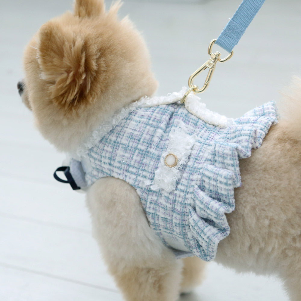 犬用ハーネス カメリアツイードハーネス 小型犬におすすめのおしゃれな高級デザイン IT'S DOG