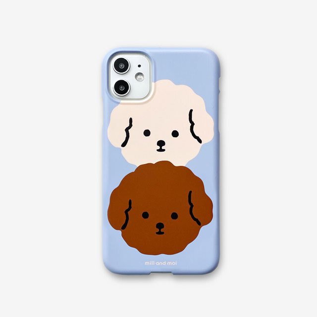 big poodle case iphoneケース iphone12 iphone 12pro iphone13 可愛い 犬 プードル トイプー イラスト おしゃれ 韓国 かわいい スマホ ケース カバー