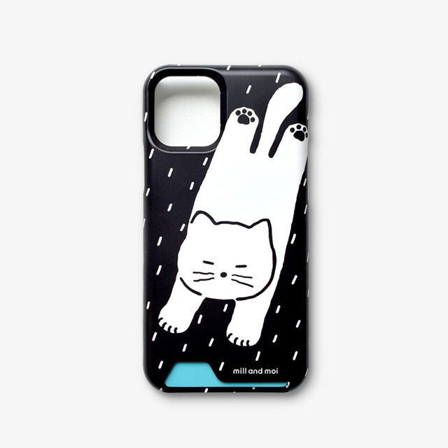 cat card iphone case iphoneケース カード 収納 icカード 磁気 背面