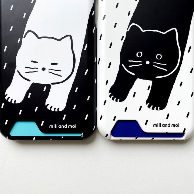 cat card iphone case iphoneケース カード 収納 icカード 磁気 背面