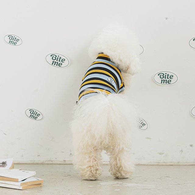 nerd stripe tシャツ 犬 用 服 洋服 犬の服 ボーダー ストライプ かわいい 可愛い おしゃれ オシャレ トップス tシャツ ティーシャツ ティシャツ 小型犬 パピー