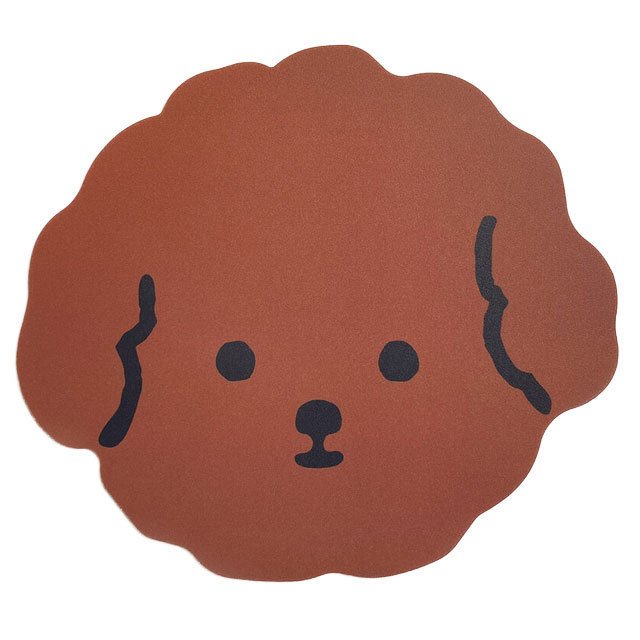 lovely poodle mouse pad マウスパッド マウスパット かわいい 犬 プードル トイプー キャラクター 韓国 北欧 丸 –  セレクトショップCHARME